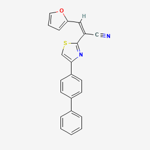 (2Z)-2-(4-{[1,1'-Biphenyl]-4-YL}-1,3-thiazol-2-YL)-3-(furan-2-YL)prop-2-enenitrile