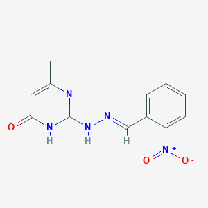 6-methyl-2-[(2E)-2-(2-nitrobenzylidene)hydrazinyl]pyrimidin-4(3H)-one