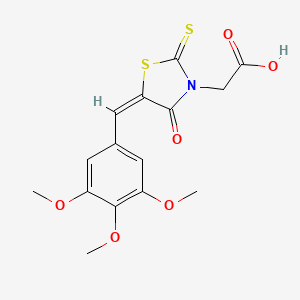 [(5E)-4-oxo-2-thioxo-5-(3,4,5-trimethoxybenzylidene)-1,3-thiazolidin-3-yl]acetic acid