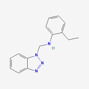 molecular formula C15H16N4 B11702141 Benzotriazol-1-ylmethyl-(2-ethyl-phenyl)-amine 