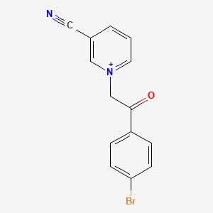 molecular formula C14H10BrN2O+ B11702142 1-[2-(4-Bromophenyl)-2-oxoethyl]-3-cyanopyridinium CAS No. 765211-04-9