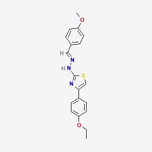 4-(4-ethoxyphenyl)-2-[(2E)-2-(4-methoxybenzylidene)hydrazinyl]-1,3-thiazole