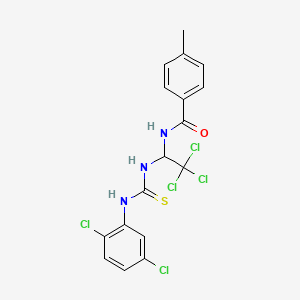 4-methyl-N-(2,2,2-trichloro-1-{[(2,5-dichloroanilino)carbothioyl]amino}ethyl)benzamide