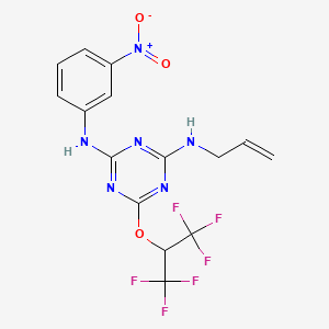 N-allyl-N'-(3-nitrophenyl)-6-[2,2,2-trifluoro-1-(trifluoromethyl)ethoxy]-1,3,5-triazine-2,4-diamine