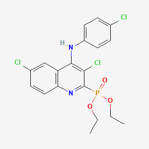 Diethyl {3,6-dichloro-4-[(4-chlorophenyl)amino]quinolin-2-yl}phosphonate