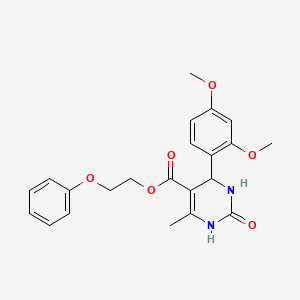 2-Phenoxyethyl 4-(2,4-dimethoxyphenyl)-6-methyl-2-oxo-1,2,3,4-tetrahydropyrimidine-5-carboxylate