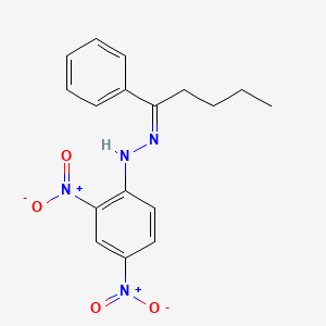 molecular formula C17H18N4O4 B11702268 (2Z)-1-(2,4-Dinitrophenyl)-2-(1-phenylpentylidene)hydrazine CAS No. 2121-88-2