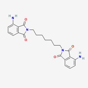 molecular formula C23H24N4O4 B11702308 2,2'-heptane-1,7-diylbis(4-amino-1H-isoindole-1,3(2H)-dione) 