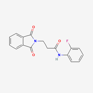 molecular formula C17H13FN2O3 B11702322 3-(1,3-dioxo-1,3-dihydro-2H-isoindol-2-yl)-N-(2-fluorophenyl)propanamide 