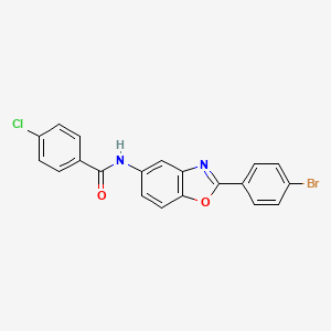 N-[2-(4-bromophenyl)-1,3-benzoxazol-5-yl]-4-chlorobenzamide