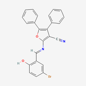 2-((5-Bromo-2-hydroxy-benzylidene)-amino)-4,5-diphenyl-furan-3-carbonitrile