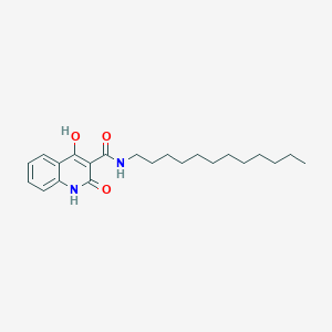 molecular formula C22H32N2O3 B11702388 N-dodecyl-4-hydroxy-2-oxo-1,2-dihydroquinoline-3-carboxamide 