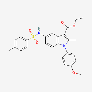 ethyl 1-(4-methoxyphenyl)-2-methyl-5-{[(4-methylphenyl)sulfonyl]amino}-1H-indole-3-carboxylate