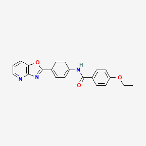 molecular formula C21H17N3O3 B11702460 4-ethoxy-N-[4-([1,3]oxazolo[4,5-b]pyridin-2-yl)phenyl]benzamide 