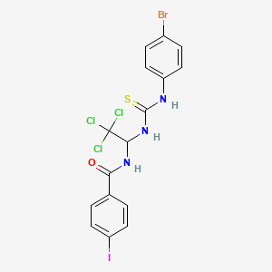 N-(1-(3-(4-Bromo-phenyl)-thioureido)-2,2,2-trichloro-ethyl)-4-iodo-benzamide