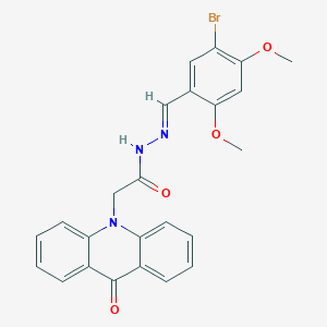 molecular formula C24H20BrN3O4 B11702494 N'-[(E)-(5-bromo-2,4-dimethoxyphenyl)methylidene]-2-(9-oxoacridin-10(9H)-yl)acetohydrazide 