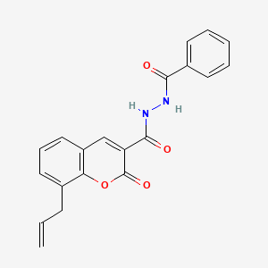 2-oxo-N'-(phenylcarbonyl)-8-(prop-2-en-1-yl)-2H-chromene-3-carbohydrazide