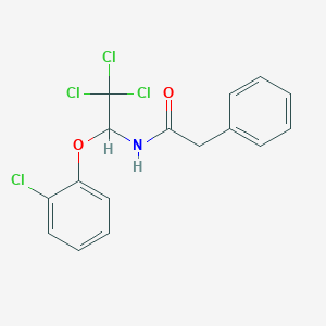 molecular formula C16H13Cl4NO2 B11702511 2-phenyl-N-[2,2,2-trichloro-1-(2-chlorophenoxy)ethyl]acetamide 