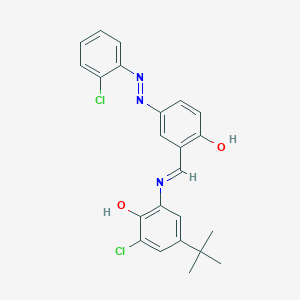 4-tert-butyl-2-chloro-6-{[(E)-{5-[(E)-(2-chlorophenyl)diazenyl]-2-hydroxyphenyl}methylidene]amino}phenol