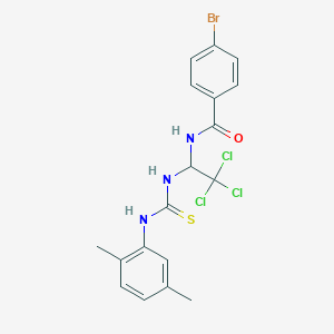 4-Bromo-N-(2,2,2-trichloro-1-{[(2,5-dimethylphenyl)carbamothioyl]amino}ethyl)benzamide