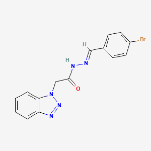 2-(1H-benzotriazol-1-yl)-N'-[(E)-(4-bromophenyl)methylidene]acetohydrazide