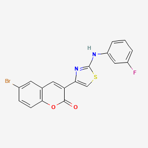 6-bromo-3-{2-[(3-fluorophenyl)amino]-1,3-thiazol-4-yl}-2H-chromen-2-one