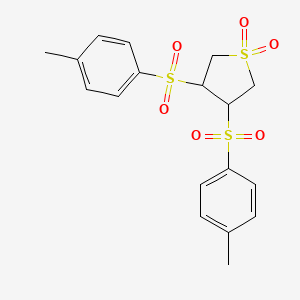 3,4-Bis[(4-methylphenyl)sulfonyl]tetrahydrothiophene 1,1-dioxide