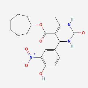 Cycloheptyl 4-(4-hydroxy-3-nitrophenyl)-6-methyl-2-oxo-1,2,3,4-tetrahydropyrimidine-5-carboxylate