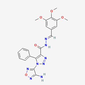 1-(4-amino-1,2,5-oxadiazol-3-yl)-5-phenyl-N'-[(E)-(3,4,5-trimethoxyphenyl)methylidene]-1H-1,2,3-triazole-4-carbohydrazide