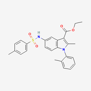 ethyl 2-methyl-1-(2-methylphenyl)-5-{[(4-methylphenyl)sulfonyl]amino}-1H-indole-3-carboxylate