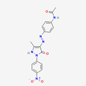 N-(4-{(2E)-2-[3-methyl-1-(4-nitrophenyl)-5-oxo-1,5-dihydro-4H-pyrazol-4-ylidene]hydrazinyl}phenyl)acetamide