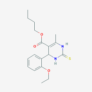 molecular formula C18H24N2O3S B11702720 Butyl 6-(2-ethoxyphenyl)-4-methyl-2-sulfanyl-1,6-dihydropyrimidine-5-carboxylate 