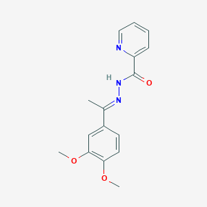 N'-[(1E)-1-(3,4-dimethoxyphenyl)ethylidene]pyridine-2-carbohydrazide