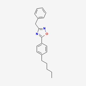 molecular formula C20H22N2O B11702725 3-Benzyl-5-(4-pentylphenyl)-1,2,4-oxadiazole 