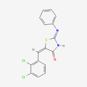 (5E)-2-anilino-5-[(2,3-dichlorophenyl)methylidene]-1,3-thiazol-4-one