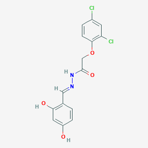 molecular formula C15H12Cl2N2O4 B11702764 2-(2,4-dichlorophenoxy)-N'-(2,4-dihydroxybenzylidene)acetohydrazide CAS No. 303085-35-0