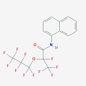 molecular formula C16H8F11NO2 B11702770 2,3,3,3-tetrafluoro-2-(heptafluoropropoxy)-N-1-naphthylpropanamide 