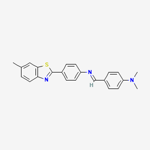 N,N-dimethyl-4-[(E)-{[4-(6-methyl-1,3-benzothiazol-2-yl)phenyl]imino}methyl]aniline