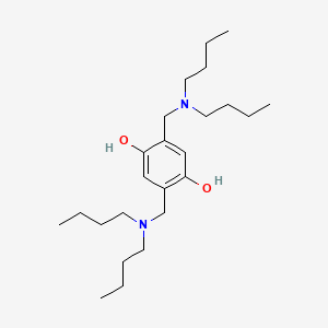 molecular formula C24H44N2O2 B11702793 2,5-Bis[(dibutylamino)methyl]benzene-1,4-diol 