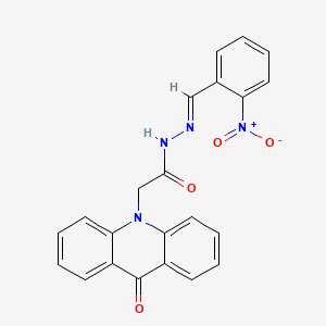 N'-[(E)-(2-nitrophenyl)methylidene]-2-(9-oxoacridin-10(9H)-yl)acetohydrazide