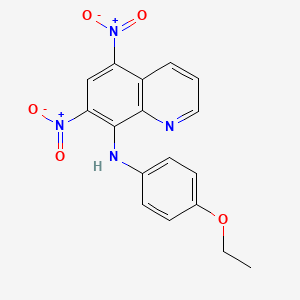 molecular formula C17H14N4O5 B11702810 N-(4-ethoxyphenyl)-5,7-dinitroquinolin-8-amine 