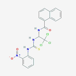 N-(2,2,2-Trichloro-1-{[(2-nitrophenyl)carbamothioyl]amino}ethyl)naphthalene-1-carboxamide