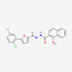 molecular formula C22H14Cl2N2O3 B11702827 N'-((5-(2,5-Dichlorophenyl)-2-furyl)methylene)-1-hydroxy-2-naphthohydrazide 