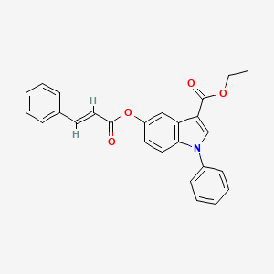 (E)-ethyl 5-(cinnamoyloxy)-2-methyl-1-phenyl-1H-indole-3-carboxylate