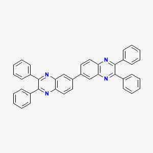 molecular formula C40H26N4 B11702859 2,2',3,3'-Tetraphenyl-6,6'-biquinoxaline CAS No. 16111-01-6