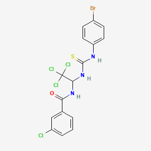 N-(1-{[(4-bromophenyl)carbamothioyl]amino}-2,2,2-trichloroethyl)-3-chlorobenzamide