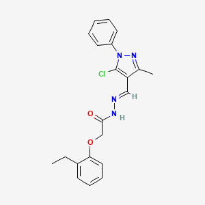 N'-[(E)-(5-chloro-3-methyl-1-phenyl-1H-pyrazol-4-yl)methylidene]-2-(2-ethylphenoxy)acetohydrazide