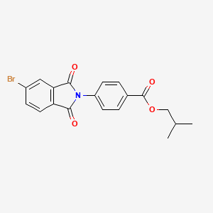 molecular formula C19H16BrNO4 B11702925 2-Methylpropyl 4-(5-bromo-1,3-dioxoisoindol-2-yl)benzoate 