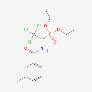 Diethyl 2,2,2-trichloro-1-((3-methylbenzoyl)amino)ethylphosphonate