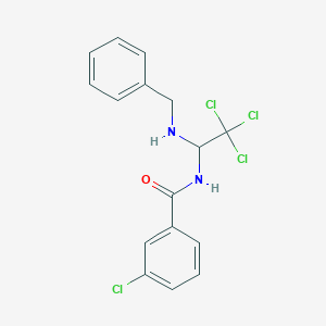 N-[1-(benzylamino)-2,2,2-trichloroethyl]-3-chlorobenzamide